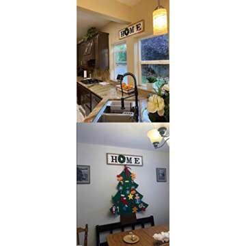 SIMPLY ANI Rustic Home Sign with Real Wreath