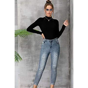 MANGDIUP Women's Mock Turtleneck Tops for All Occasions