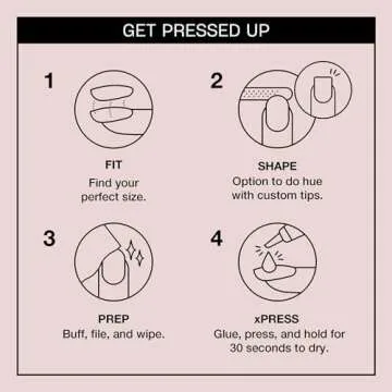OPI xPRESS/ON French Press | French Tip Nail Art Short Round Press On Nails | With Nail Glue | Long Lasting, Reusable, Non-damaging
