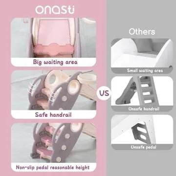 Onasti Kids Slide Playset for Toddlers Age 1-3