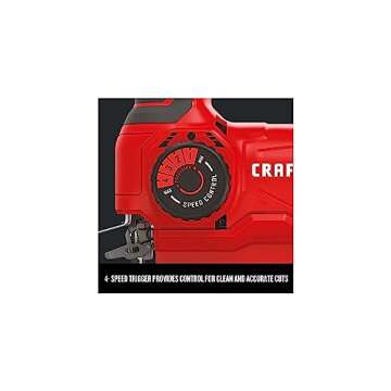 CRAFTSMAN Jig Saw, 4 Orbital Settings, Up to 3,000 SPM, 5 Amp, Corded (CMES610)