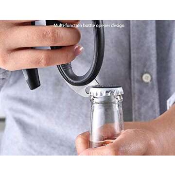 BBSoL Poultry Shears Heavy Duty Professional – Sharp Kitchen Scissors Heavy Duty Dishwasher Safe - Stainless Steel Turkey Shears - Spring Loaded Ergonomic Handles - All Purpose Kitchen Shear Grey