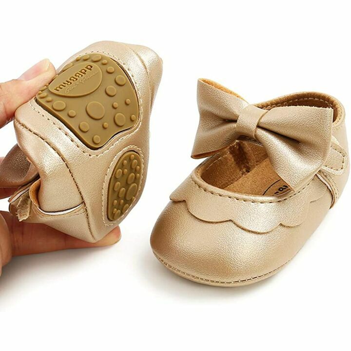 LAFEGEN Baby Girls Mary Jane Flats with Bow - Size 0-5