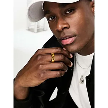 U7 Gold Plated Cuban Link Ring for Everyday Style