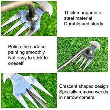 New Weeding Artifact Uprooting Weeding Tool, Upgrade Garden Weed Pulling Tool, Manganese Steel Forge...
