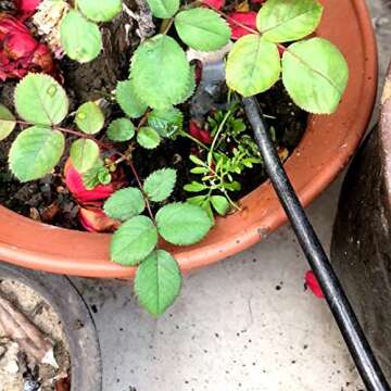 New Weeding Artifact Uprooting Weeding Tool, Upgrade Garden Weed Pulling Tool, Manganese Steel Forged Weed Puller 4 Teeth Dual Purpose Weeder with Handle for Garden Yard Farm (C-20 Inch Iron Handle)