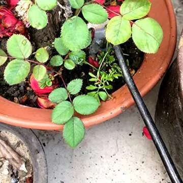 New Weeding Artifact Uprooting Weeding Tool, Upgrade Garden Weed Pulling Tool, Manganese Steel Forged Weed Puller 4 Teeth Dual Purpose Weeder with Handle for Garden Yard Farm (C-20 Inch Iron Handle)