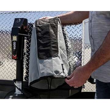 Camco EAZ-Lift Electric Tongue Jack Cover with 3 Layers