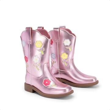 Charming Floral Cowboy Boots for Girls - Ideal for Little Adventurers