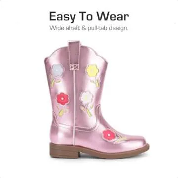 Charming Floral Cowgirl Boots for Girls - Stylish & Comfortable
