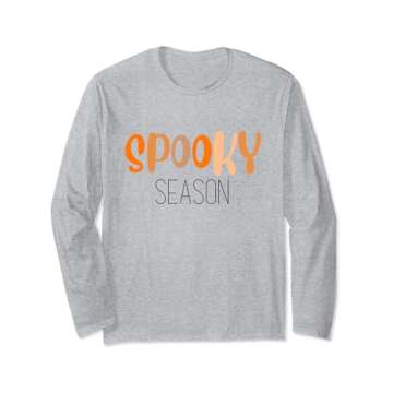 Fall Graphic Tees - Spooky Season - @alliephunter Long Sleeve T-Shirt