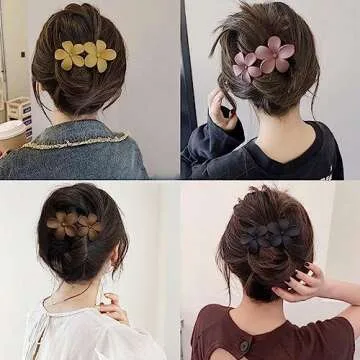 AIUPUOC Flower Hair Clips - Elegant Non-Slip Accessories