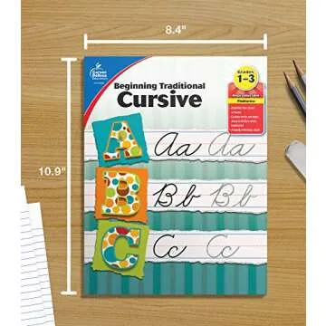 Carson Dellosa Beginning Traditional Cursive Handwriting Workbook for Kids, Handwriting Practice for Cursive Alphabet and Numbers (Learning Spot)
