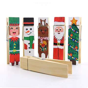 RIVERKING Extra Large Clothes Pins for Crafts & Decor