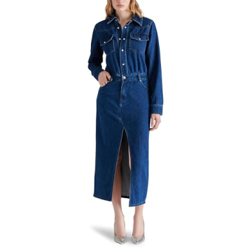 Steve Madden Dakoda Dress Blue with Pockets for Women