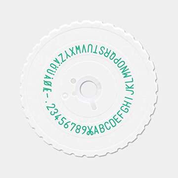 Motex Embossing Label Maker, Labeling Tool, Old School Label Maker, for Manual Label Embossing- E-101 (1 Wheel, White)