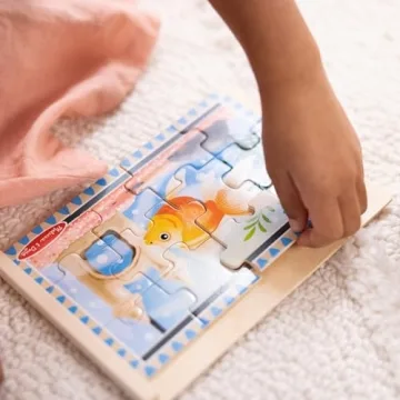 Melissa & Doug Pets 4-in-1 Wooden Jigsaw Puzzles Set