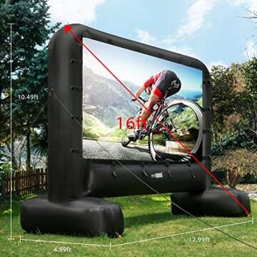 VIVOHOME Inflatable Movie Projector Screen for Outdoors