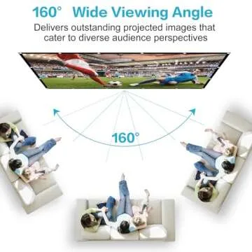 Taotique Projector Screen 120 inch, Movie Projector Screen 16:9 Foldable and Portable Anti-Crease Indoor Outdoor Projection Double Sided Video Projector Screen for Home, Party, Office, Classroom