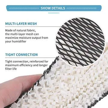 HWF62 Humidifier Filter A for Holmes - Replacement for Holmes Sunbeam Humidifier Filter A, Replaces HWF62 HWF62CS HWF62D SF212, Fits Humidifier Models SCM1100, SCM1701, SCM1702, SCM1762 (4 Pack)