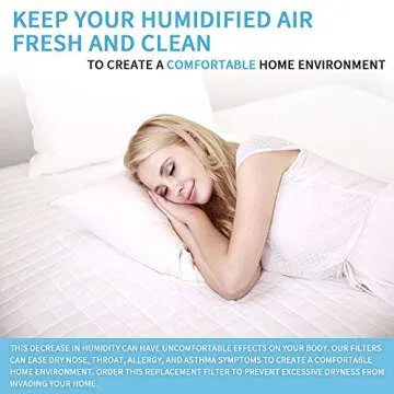 HWF62 Humidifier Filter A for Holmes - Replacement for Holmes Sunbeam Humidifier Filter A, Replaces HWF62 HWF62CS HWF62D SF212, Fits Humidifier Models SCM1100, SCM1701, SCM1702, SCM1762 (4 Pack)