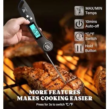 DOQAUS Digital Meat Thermometer for Instant Cooking Success