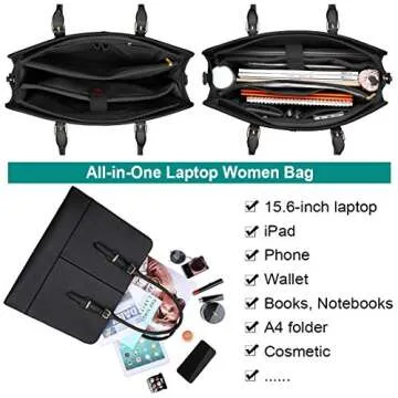 Stylish Laptop Bag for Women – Waterproof & Spacious Tote