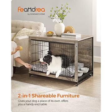 Feandrea Dog Crate Furniture Stylish Modern Kennel