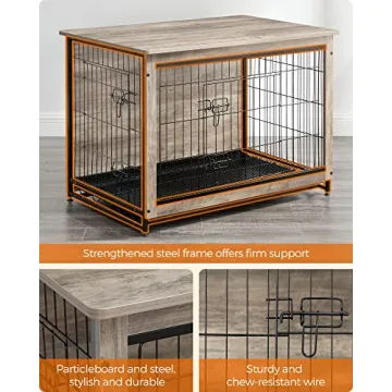 Feandrea Dog Crate Furniture Stylish Modern Kennel