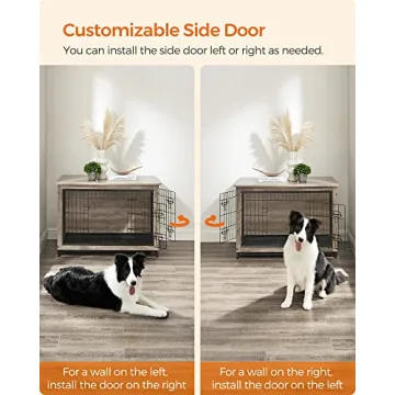 Feandrea Dog Crate Furniture Stylish Modern Kennel