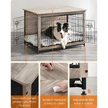 Feandrea Dog Crate Furniture Stylish Modern Kennel