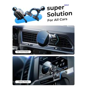 LISEN for 15W MagSafe Car Mount Charger,Super Fast iPhone Magnetic Wireless Car Charger for iPhone 1...