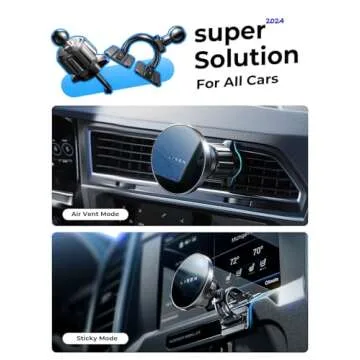 LISEN for 15W MagSafe Car Mount Charger,Super Fast iPhone Magnetic Wireless Car Charger for iPhone 1...