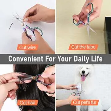 Embroidery precision scissors-Glexal 5 Inch Vintage Scissors-2 pack,Ultra Sharp Blade Shears,scotch small crafts scissors for multi purpose…