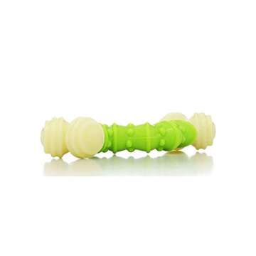 Nylabone Daily Dental Dog Chew, Curved Design, Dental Ridges for Clean Teeth, Bacon Flavor (SMALL)