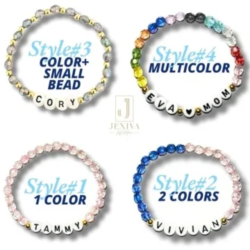 Personalized Crystal Bead Bracelet | Customizable Gift for All Ages