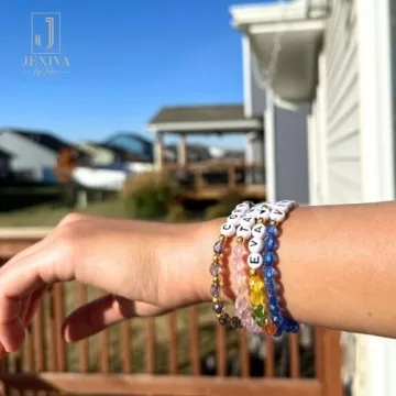 Personalized Crystal Bead Bracelet | Customizable Gift for All Ages