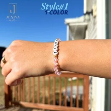 Personalized Crystal Bead Bracelet | Customizable Gift for All Ages
