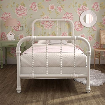 Stylish DHP Jenny Lind Kids Metal Bed Frame with Storage