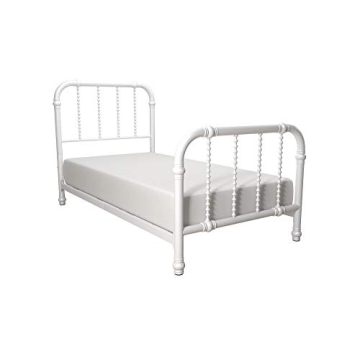 Stylish DHP Jenny Lind Kids Metal Bed Frame with Storage
