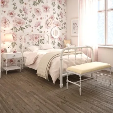 Stylish DHP Jenny Lind Kids Metal Bed Frame with Storage