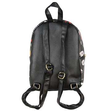 Friends TV Show Allover Toss Print Faux Saffiano Leather Mini Backpack Bag