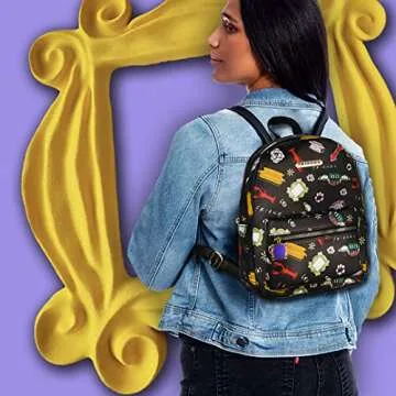 Stylish Friends Mini Backpack in Faux Saffiano Leather
