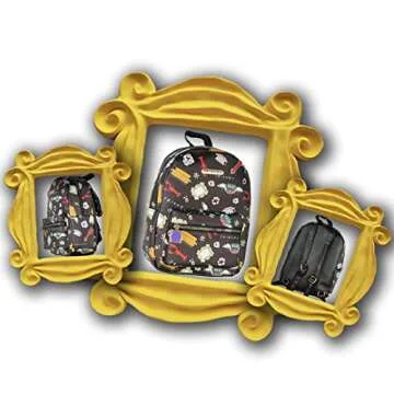 Stylish Friends Mini Backpack in Faux Saffiano Leather