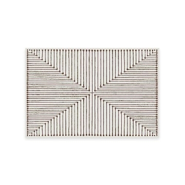 Ruggable x Jonathan Adler Washable 2x3 Area Rug, Inkdrop Camel & Ivory, Premium Modern Rugs for Livi...
