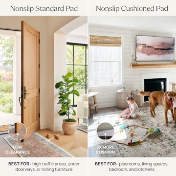 Ruggable x Jonathan Adler Washable 2x3 Area Rug, Inkdrop Camel & Ivory, Premium Modern Rugs for Living Room, Bedroom, Kitchen, Office, Classroom with Gripper Non Slip Pad