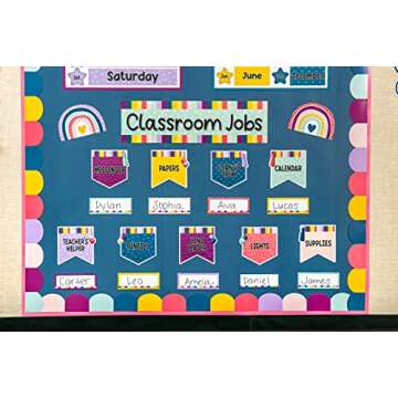 Teacher Created Resources Oh Happy Day Classroom Jobs Mini Bulletin Board Set