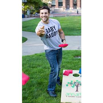 Baby Daddy | Funny New Father, Father's Day Dad Gift Humor Unisex T-shirt-Adult, Large, Grey