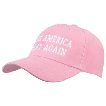 Tropic Hats Adult Embroidered Make America Great Again Trump Adjustable Ballcap - Pink