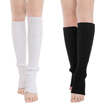 Leg Warmers for Women Ankle Warmers Plus Size Leg Warmers Black Leg Warmers White Leg Warmers Winter...